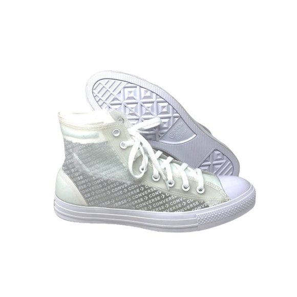 Converse Men's Size 165609C CTAS HI TRANSLUCENT WHITE Canvas Synthetic Sneakers - Picture 6 of 9